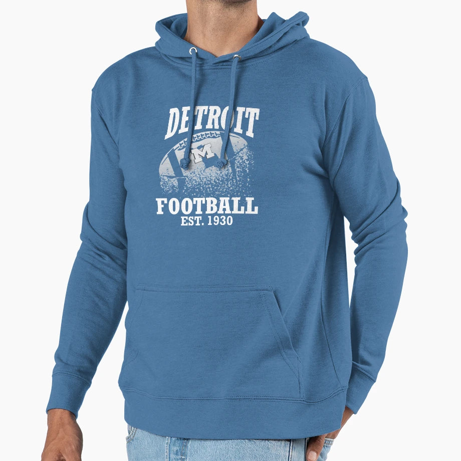 Detroit Football M Hoodie - Minimalist Print Unisex - T-Shirt, Sweatshirt, Hoodie