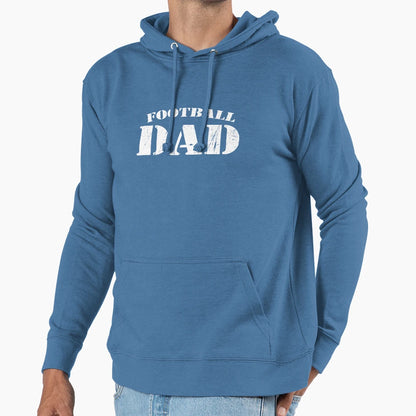 Football Dad Gift Proud Father Distressed T-Shirt - Graphic Print Unisex - T-Shirt, Sweatshirt, Hoodie