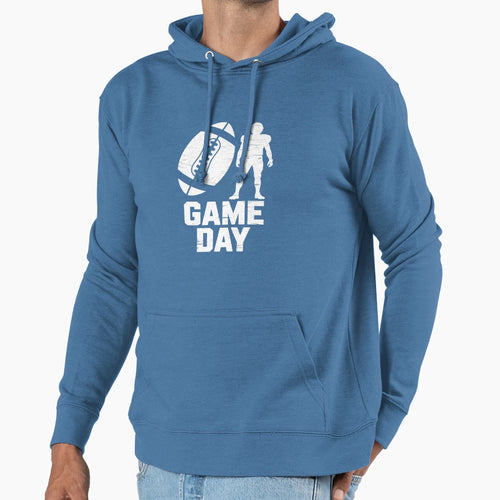 Game Day Football Sports Player Hoodie - Casual Everyday Wear Men Women - T-Shirt, Sweatshirt, Hoodie