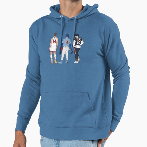 Chicago Big 3 Hoodie - Streetwear Style Unisex - T-Shirt, Sweatshirt, Hoodie