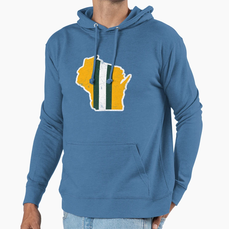 Wisconsin Helmet Hoodie - Minimalist Print Unisex - T-Shirt, Sweatshirt, Hoodie