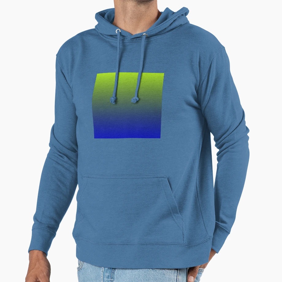 Green Blue Aesthetic Gradient Hoodie - Graphic Print for Adults - T-Shirt, Sweatshirt, Hoodie