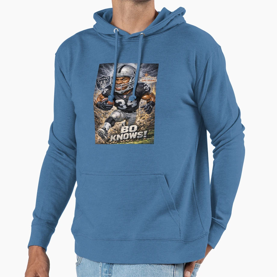 Bo Knows Jackson Hoodie - Custom Art Print Unisex - T-Shirt, Sweatshirt, Hoodie