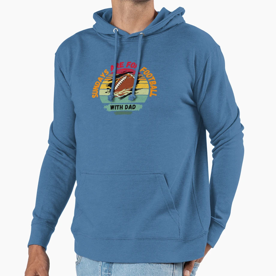 Sundays Are Football Dad Hoodie - Casual Everyday Wear for Adults - T-Shirt, Sweatshirt, Hoodie