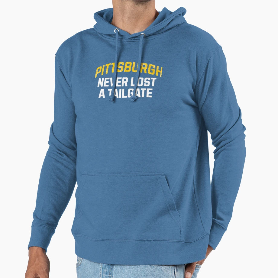 Pittsburgh Never Lost Tailgate Hoodie - Casual Everyday Wear Men Women - T-Shirt, Sweatshirt, Hoodie