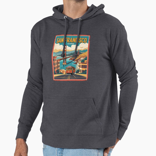 San Francisco California Hoodie - Custom Art Print for Adults - T-Shirt, Sweatshirt, Hoodie