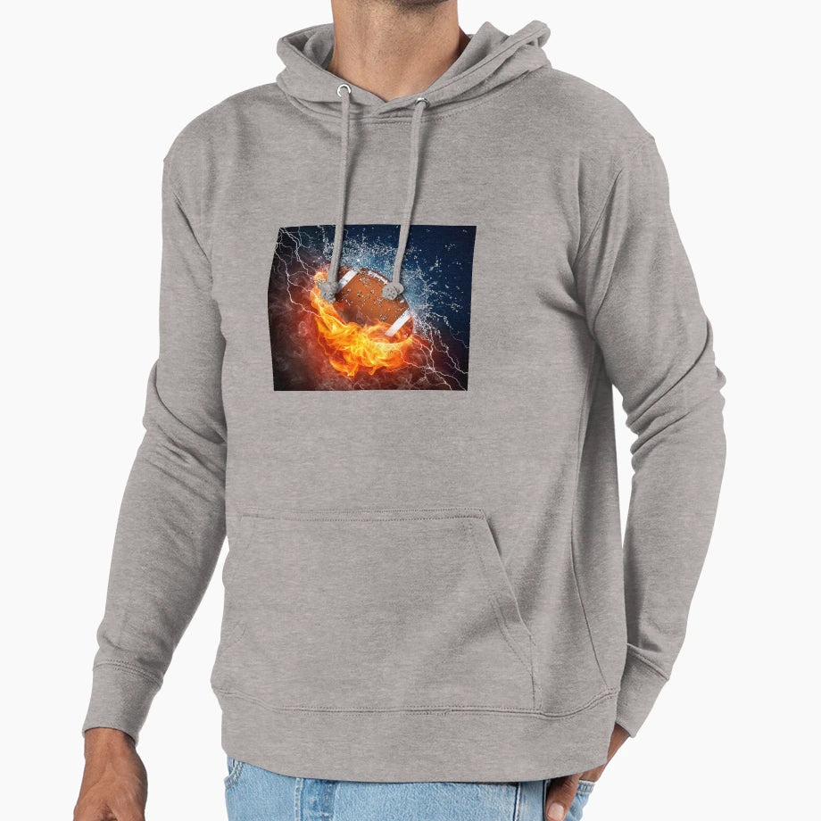 Football Wallpaper Hoodie - Minimalist Print Unisex - T-Shirt, Sweatshirt, Hoodie