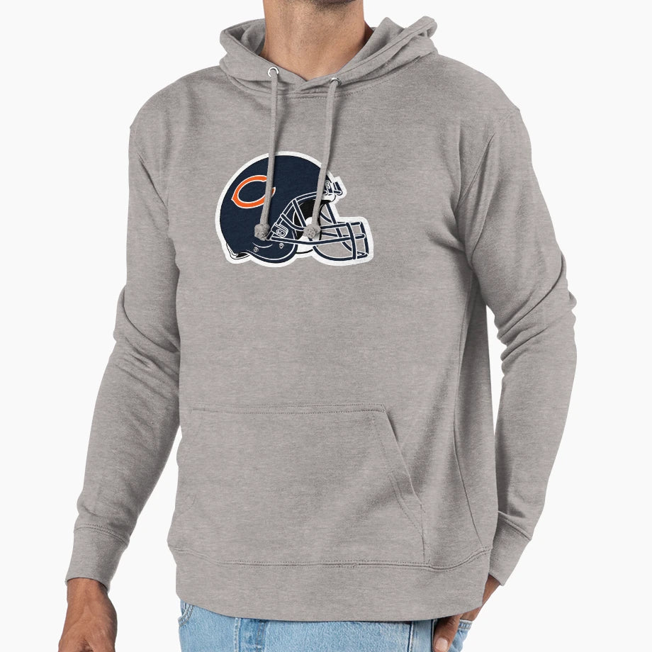 Chicago Football Helmet Hoodie - Graphic Print Men Women - T-Shirt, Sweatshirt, Hoodie