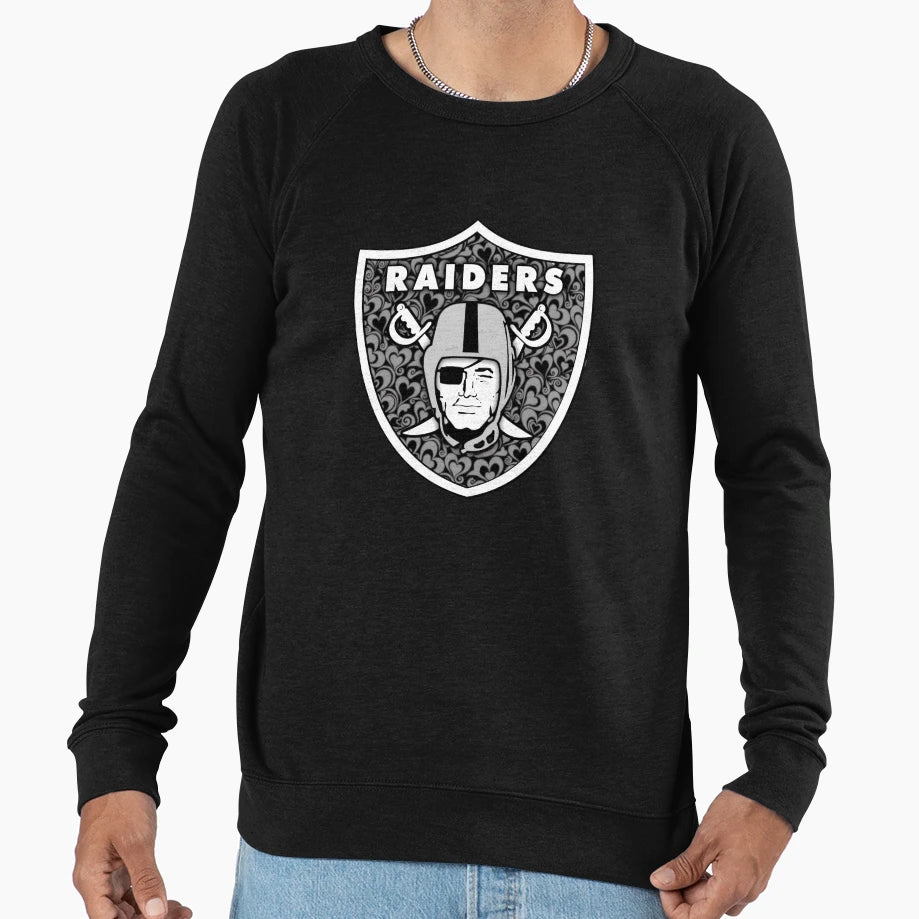 Raider Shield Hearts Sweatshirt - Aesthetic Graphic Men Women - T-Shirt, Sweatshirt, Hoodie