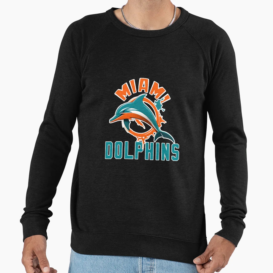 Miami Dolphins Nfl Sweatshirt - Novelty Apparel for Adults - T-Shirt, Sweatshirt, Hoodie