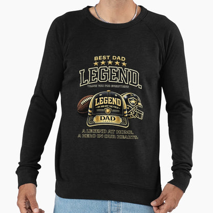 Dad Legend Black Baseball Cap Sweatshirt - Minimalist Print Unisex - T-Shirt, Sweatshirt, Hoodie