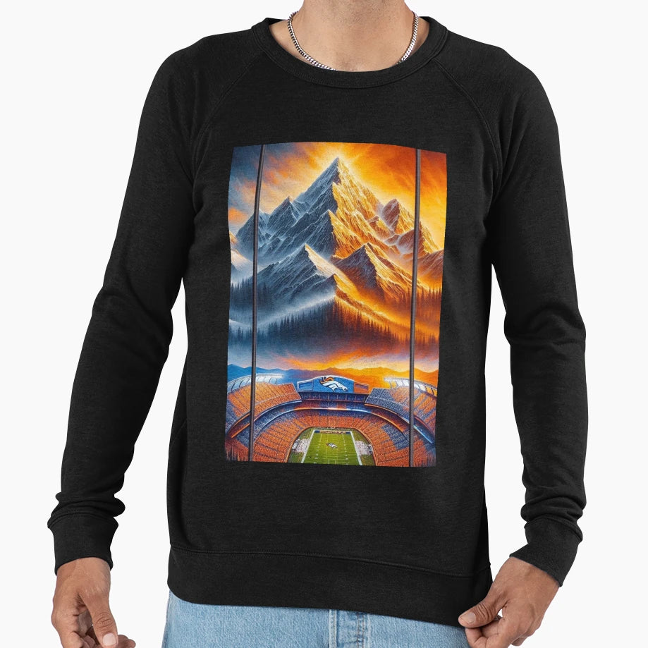 Orange And Blue Horizon Sweatshirt - Aesthetic Graphic Men Women - T-Shirt, Sweatshirt, Hoodie