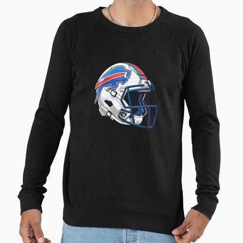 Buffalo Bills Helmet Art Sweatshirt - Novelty Apparel for Adults - T-Shirt, Sweatshirt, Hoodie