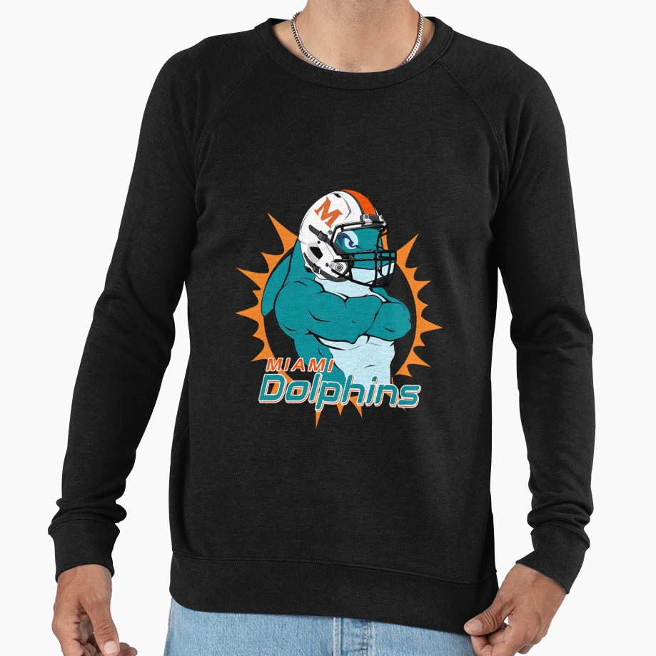 Art Miami Dolphins Sweatshirt - Unique Graphic for Adults - T-Shirt, Sweatshirt, Hoodie