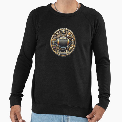 Steelers Football Badge Sweatshirt - Casual Everyday Wear Unisex - T-Shirt, Sweatshirt, Hoodie
