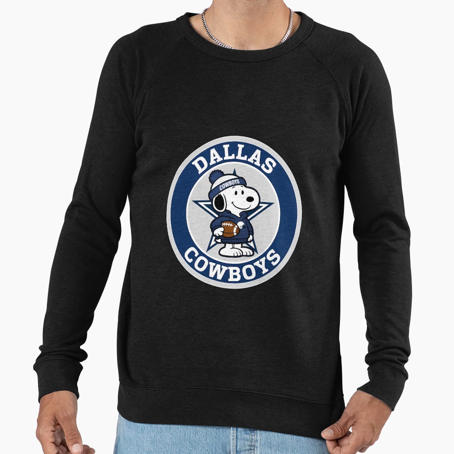 Dallas Cowboys Snoopy Logo Sweatshirt - Custom Art Print Unisex - T-Shirt, Sweatshirt, Hoodie