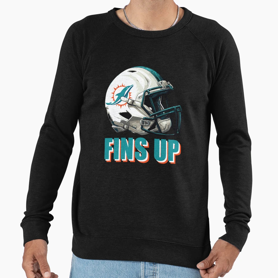 Miami Dolphins Helmet Sweatshirt - Fun Novelty Design Men Women - T-Shirt, Sweatshirt, Hoodie