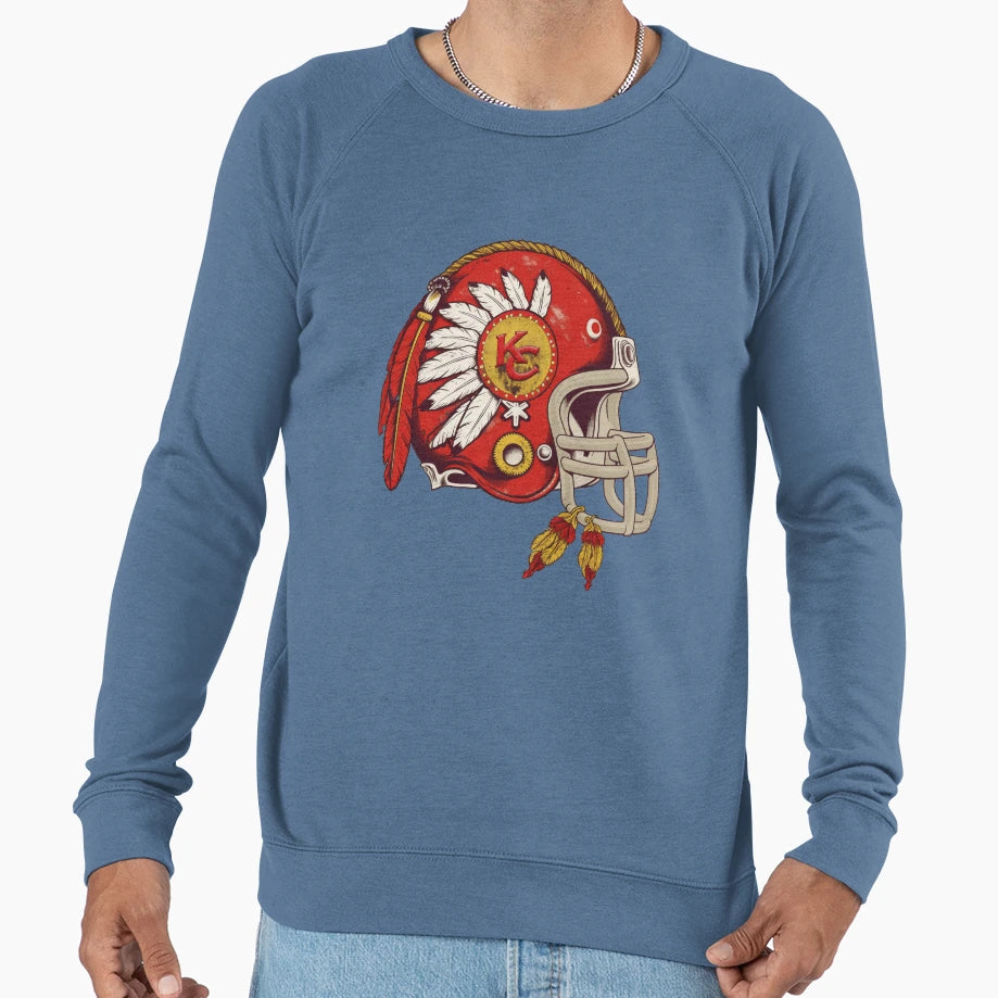 Kansas City Football Helmet Sweatshirt - Graphic Print Men Women - T-Shirt, Sweatshirt, Hoodie