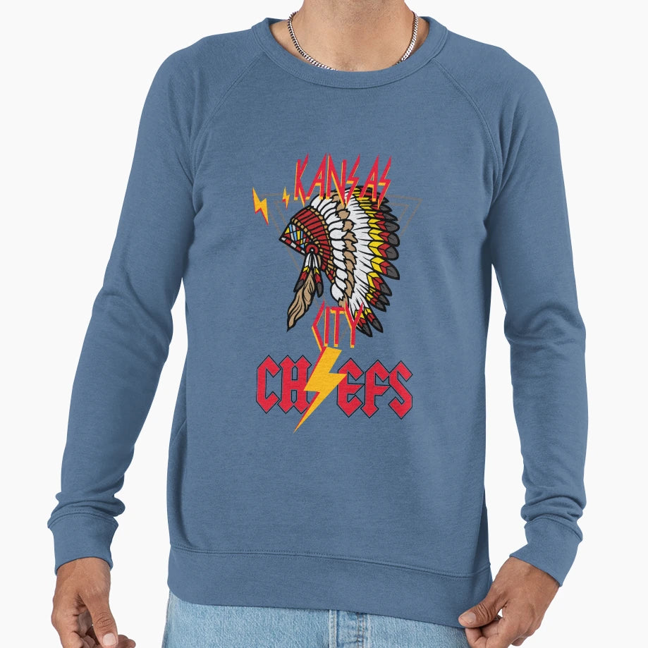 Chiefs Kc Metal Sweatshirt - Graphic Print Men Women - T-Shirt, Sweatshirt, Hoodie
