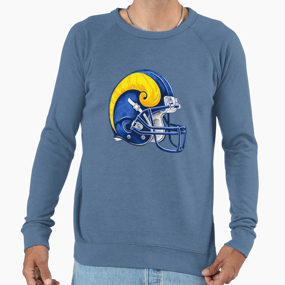Los Angeles Football Helmet Sweatshirt - Graphic Print Unisex - T-Shirt, Sweatshirt, Hoodie