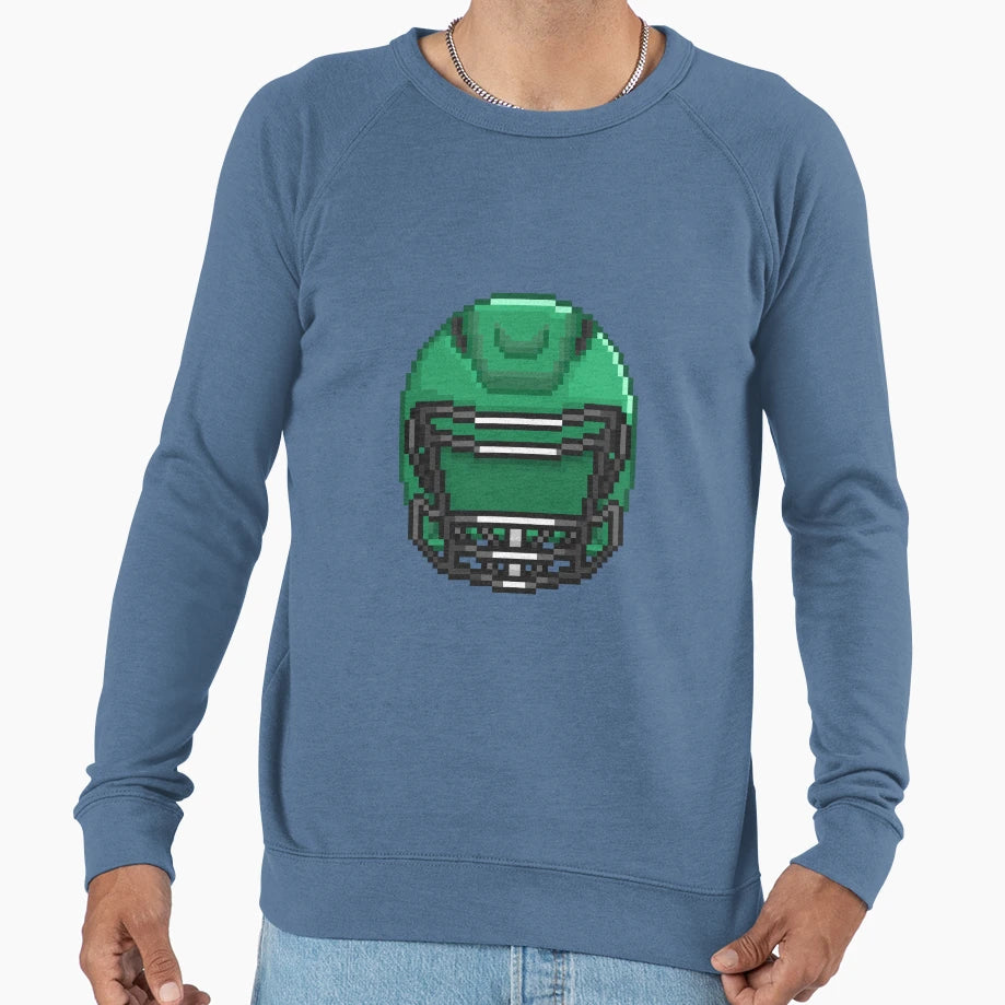 Dark Green Football Helmet 1 Sweatshirt - Minimalist Print for Adults - T-Shirt, Sweatshirt, Hoodie