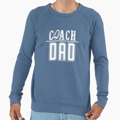 Coach Dad White Sweatshirt - Fun Novelty Design Unisex - T-Shirt, Sweatshirt, Hoodie