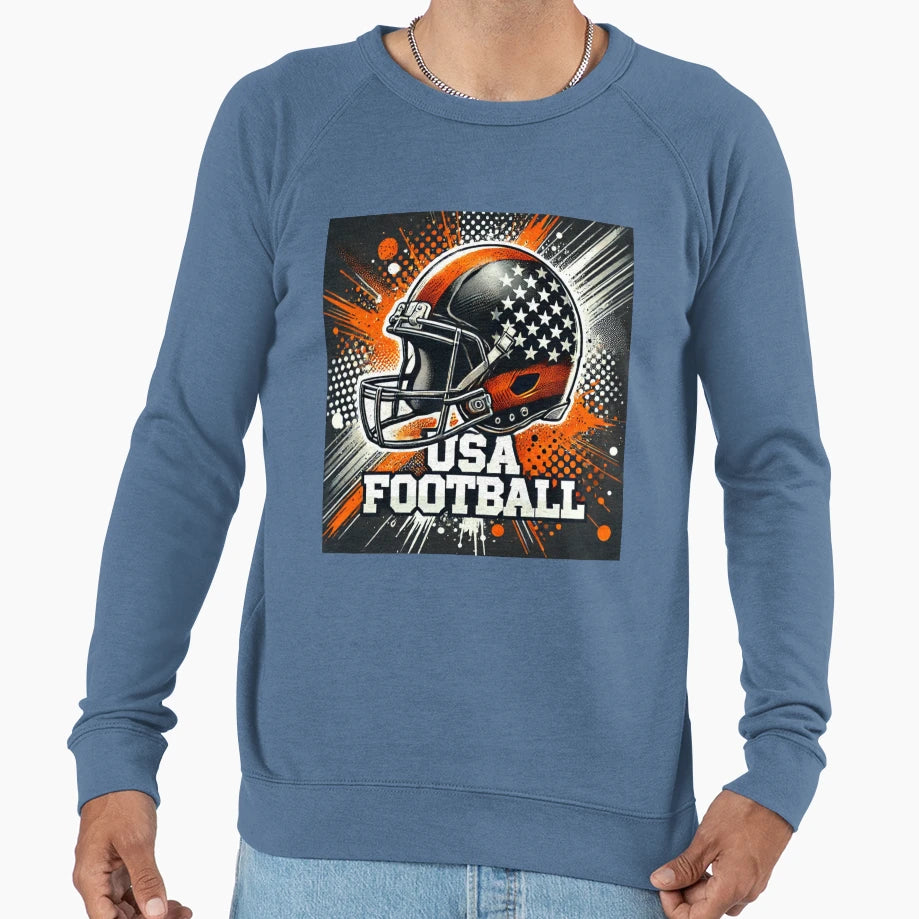 Energetic American Football Art Dotit Sweatshirt - Trendy Graphic Unisex - T-Shirt, Sweatshirt, Hoodie