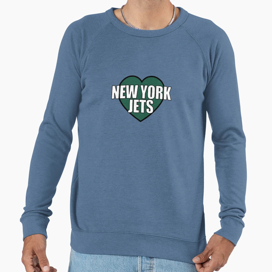 New Yorks Jets Heart Sweatshirt - Graphic Print for Adults - T-Shirt, Sweatshirt, Hoodie