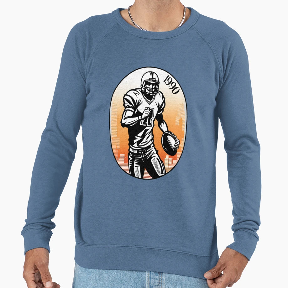 American Football Player Sweatshirt - Fun Novelty Design for Adults - T-Shirt, Sweatshirt, Hoodie