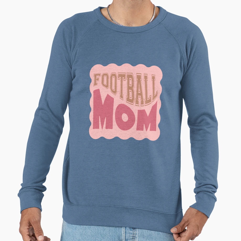 Football Mom Sweatshirt - Minimalist Print for Adults - T-Shirt, Sweatshirt, Hoodie