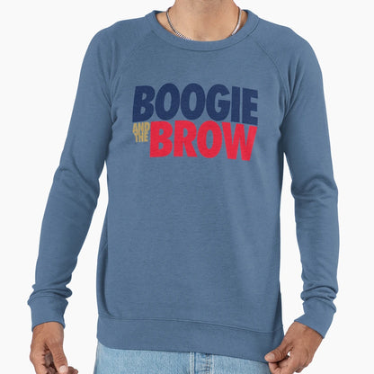 Boogie And Brow Blue Gold Red Sweatshirt - Novelty Apparel for Adults - T-Shirt, Sweatshirt, Hoodie