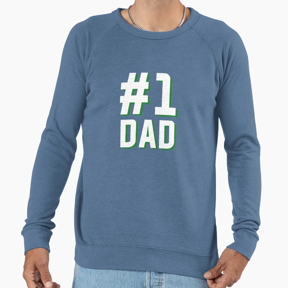 1 Dad Sweatshirt - Custom Art Print Unisex - T-Shirt, Sweatshirt, Hoodie