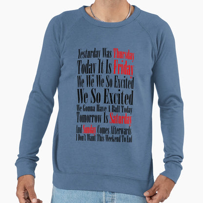 Rebecca Black Friday Sweatshirt - Graphic Print for Adults - T-Shirt, Sweatshirt, Hoodie