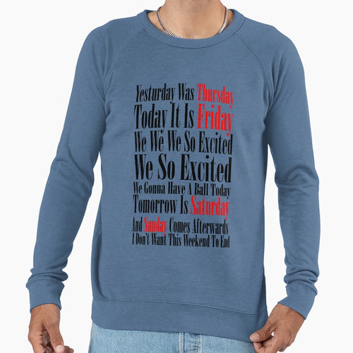 Rebecca Black Friday Sweatshirt - Graphic Print for Adults - T-Shirt, Sweatshirt, Hoodie