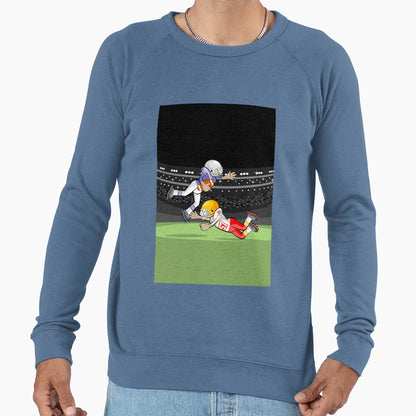 American Football Player Dodging Sweatshirt - Casual Everyday Wear Unisex - T-Shirt, Sweatshirt, Hoodie