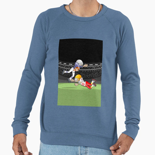 American Football Player Dodging Sweatshirt - Casual Everyday Wear Unisex - T-Shirt, Sweatshirt, Hoodie