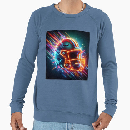 Explosive Neon Football Helmet Sweatshirt - Fun Novelty Design Men Women - T-Shirt, Sweatshirt, Hoodie