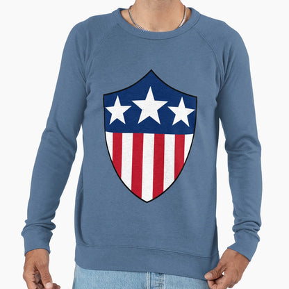 Usa Patriotic Shield Sweatshirt - Unique Graphic Unisex - T-Shirt, Sweatshirt, Hoodie