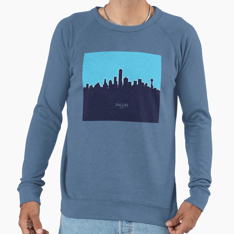Dallas Texas Skyline Sweatshirt - Fun Novelty Design Men Women - T-Shirt, Sweatshirt, Hoodie