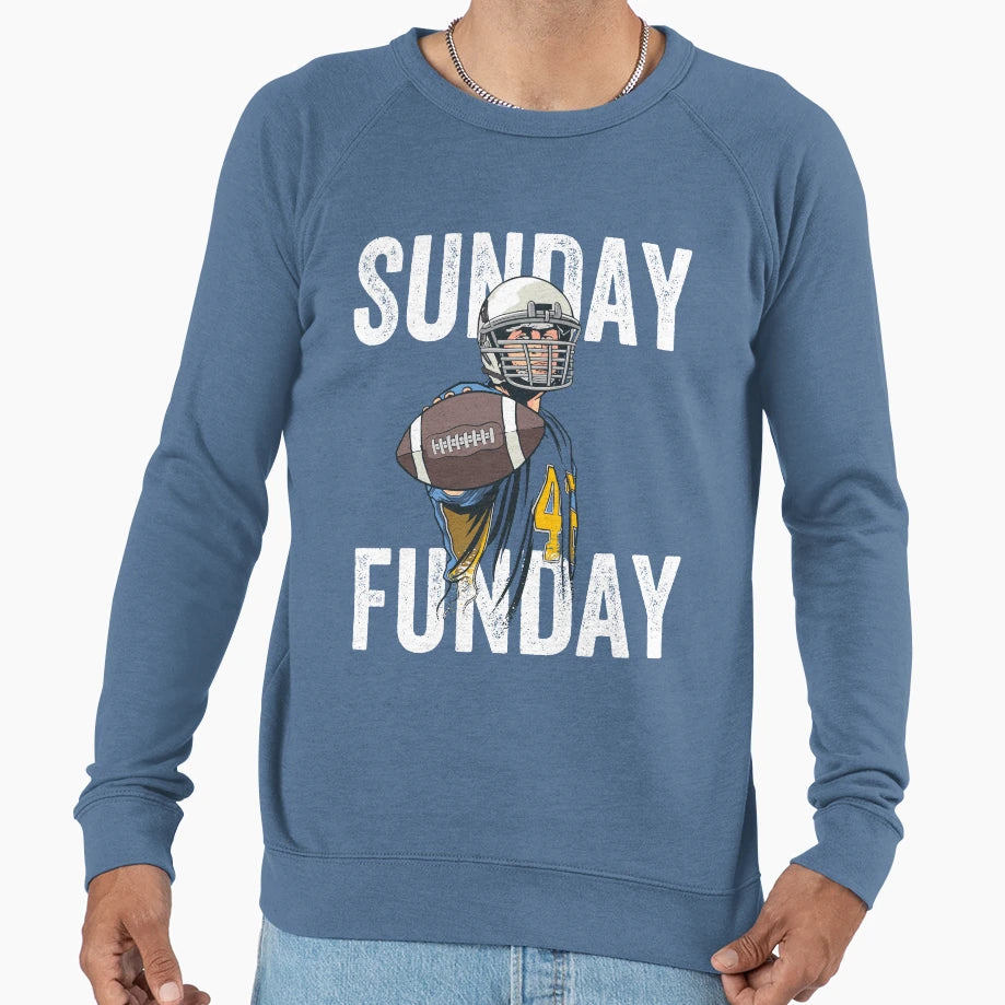 Sunday Funday American Football Sweatshirt - Casual Everyday Wear Unisex - T-Shirt, Sweatshirt, Hoodie