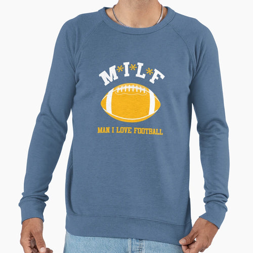 Milf I Love Football Milf Lover Sweatshirt - Unique Graphic Men Women - T-Shirt, Sweatshirt, Hoodie