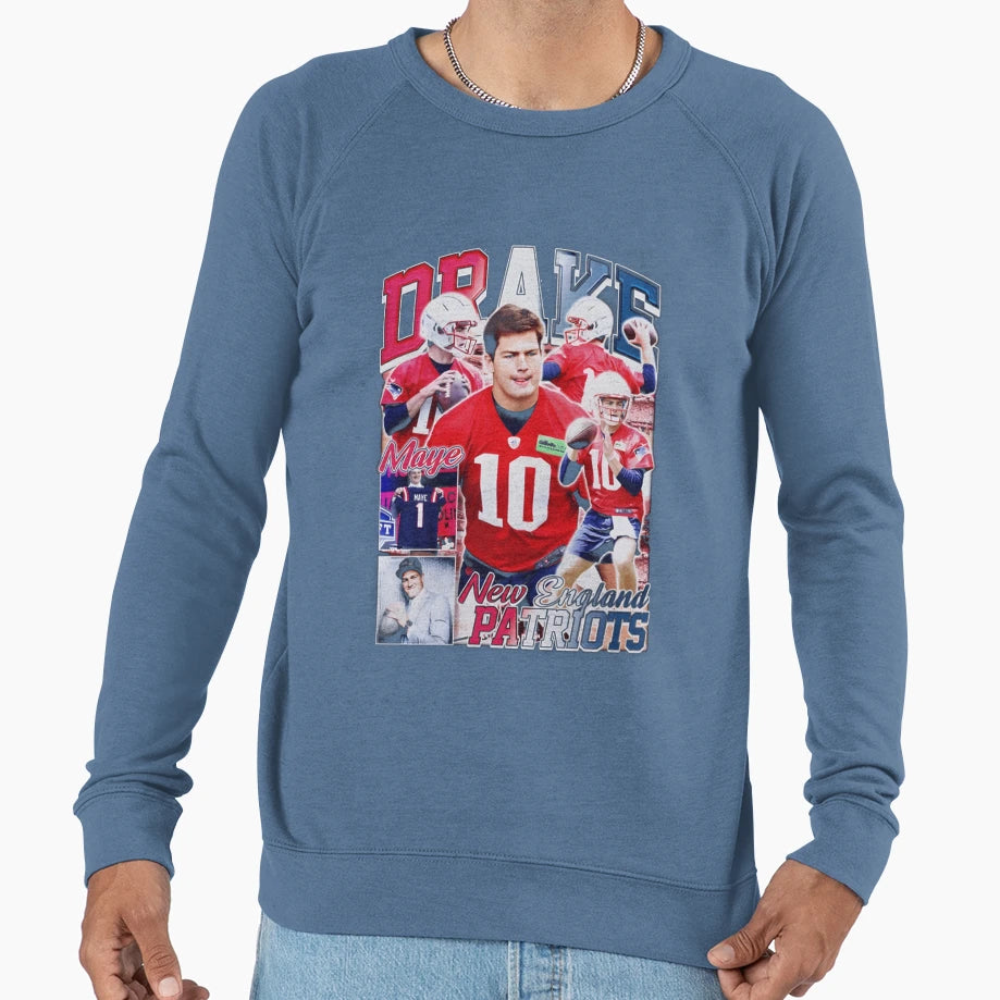 Drake Maye New England Collage Sweatshirt - Custom Art Print Unisex - T-Shirt, Sweatshirt, Hoodie