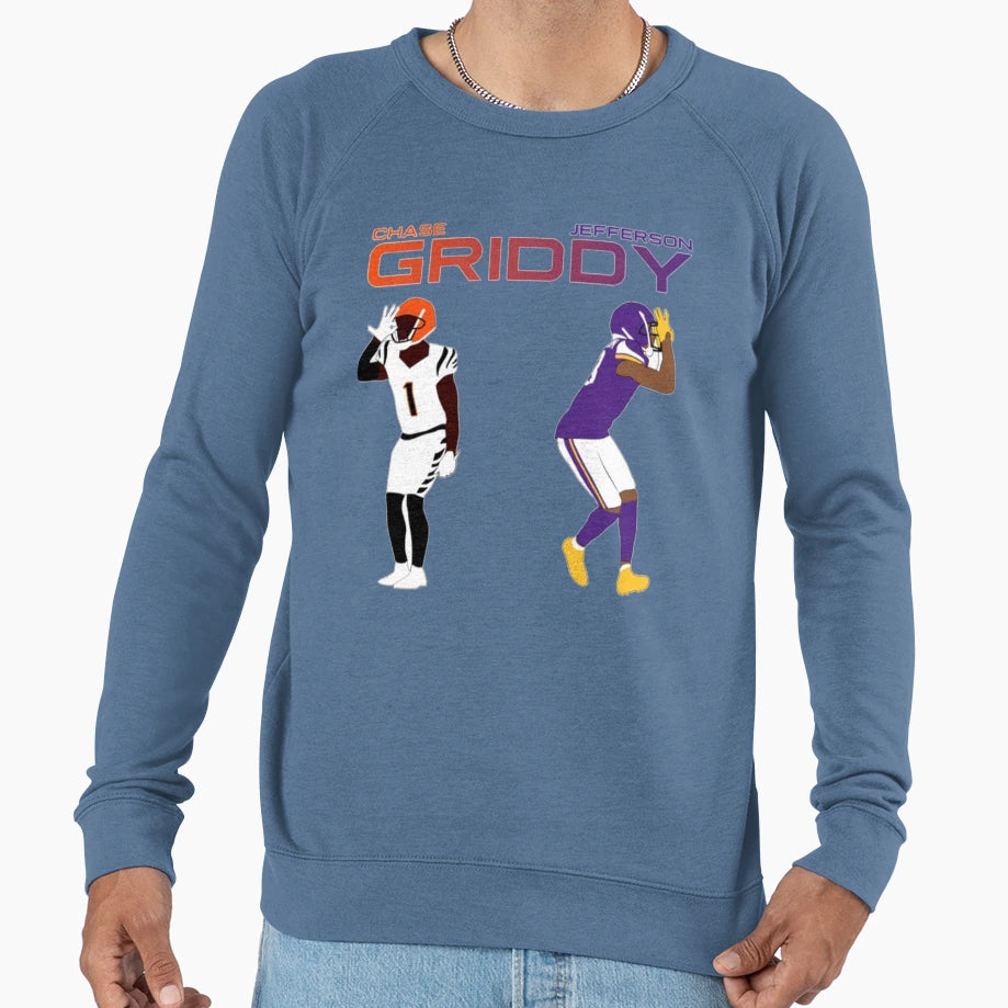 Griddy Sweatshirt - Minimalist Print Unisex - T-Shirt, Sweatshirt, Hoodie
