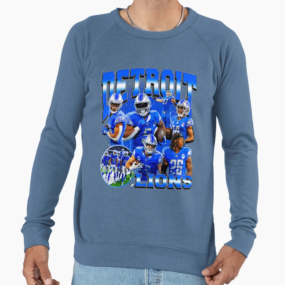 Football Detroit Lions Sweatshirt - Fun Novelty Design for Adults - T-Shirt, Sweatshirt, Hoodie