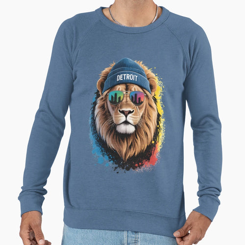 Detroit Lion Sweatshirt - Aesthetic Graphic for Adults - T-Shirt, Sweatshirt, Hoodie