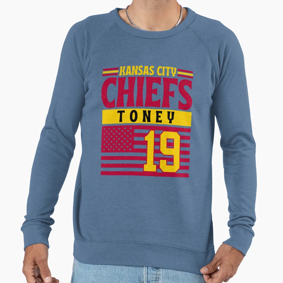 Kansas City Chiefs Toney 19 Sweatshirt - Casual Everyday Wear Men Women - T-Shirt, Sweatshirt, Hoodie