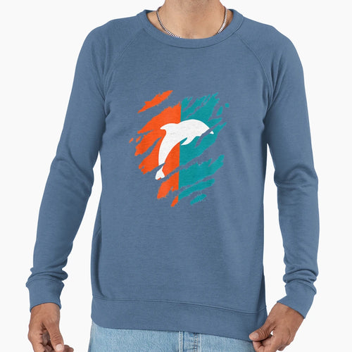 Mens Miami Dolphin Florida Fans Father Sweatshirt - Graphic Print Unisex - T-Shirt, Sweatshirt, Hoodie
