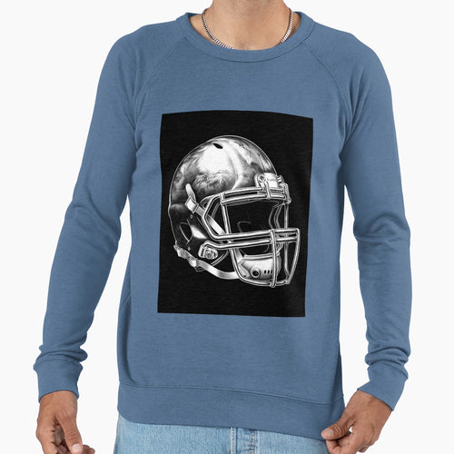 Black And White Football Helmet Sweatshirt - Aesthetic Graphic Unisex - T-Shirt, Sweatshirt, Hoodie