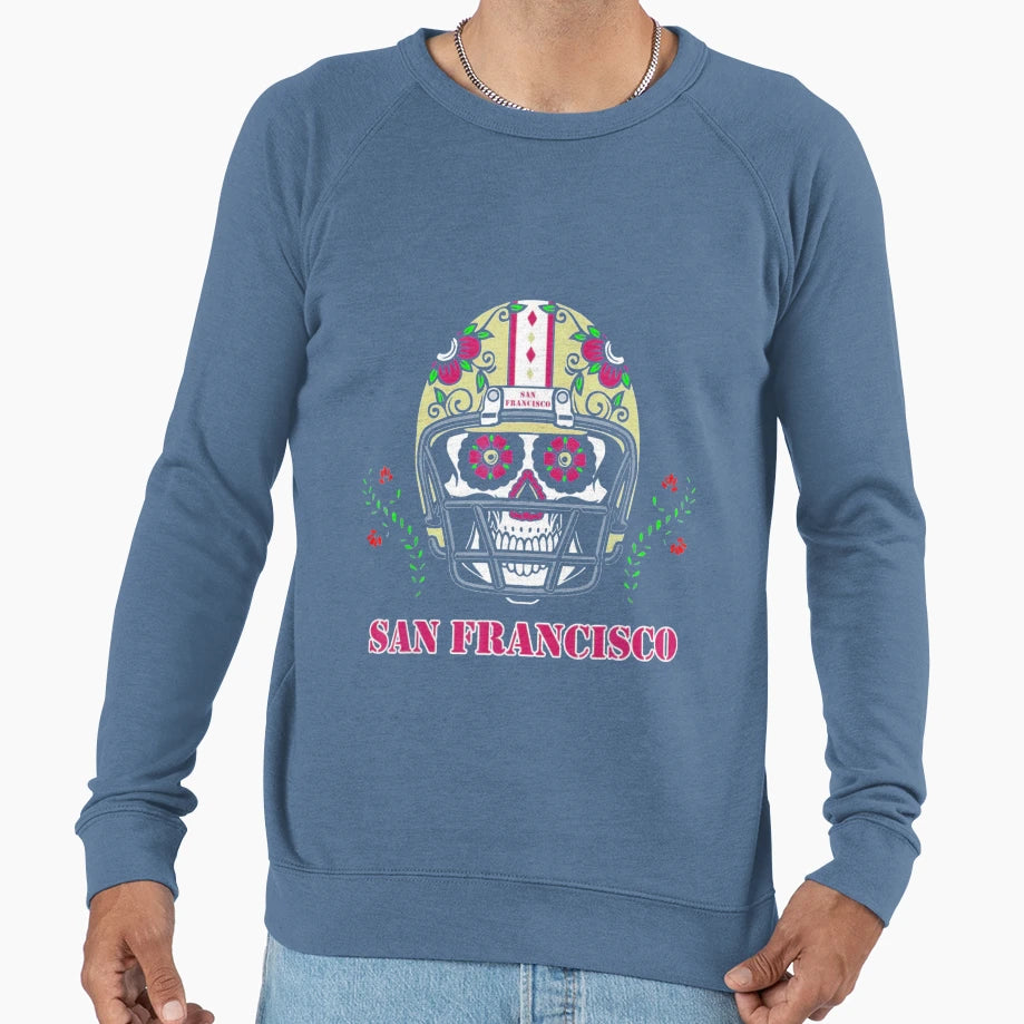 San Francisco Football Helmet Sweatshirt - Custom Art Print Men Women - T-Shirt, Sweatshirt, Hoodie