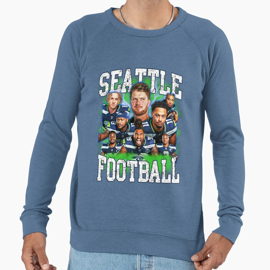Seattle American Football Sweatshirt - Aesthetic Graphic Unisex - T-Shirt, Sweatshirt, Hoodie